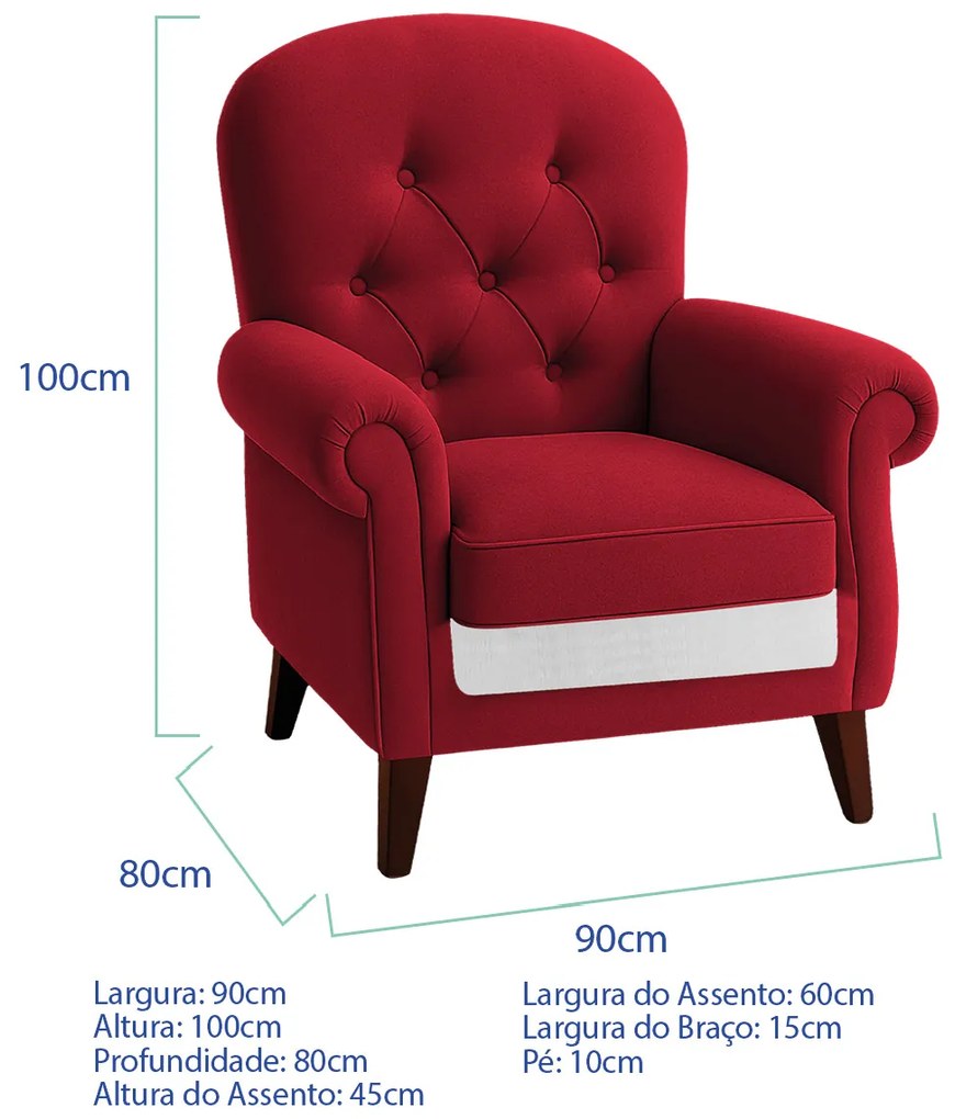 Poltrona Natalina Papai Noel North Pole Suede
