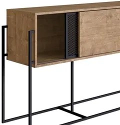 Balcão Aparador Buffet 2 Portas Pés Metálicos York Vermont/Preto - Art