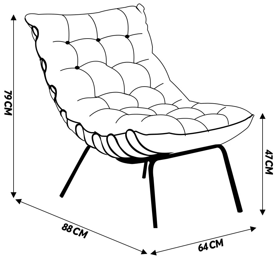 Poltrona Decorativa Sala de Estar Abel Base de Ferro Dourada Suede Chocolate G41 - Gran Belo