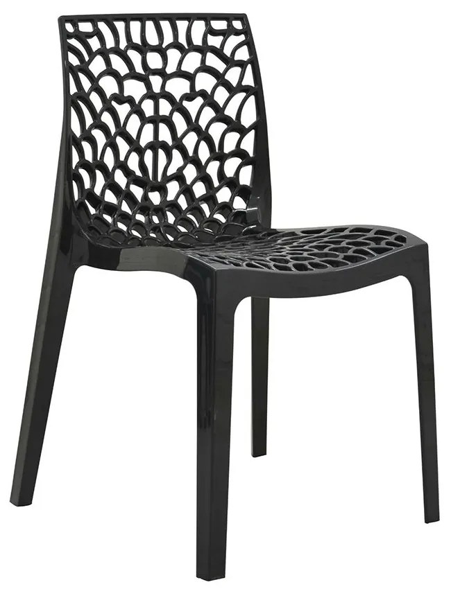 Cadeira Gruvyer Sala de Jantar Preto R02 - D'Rossi