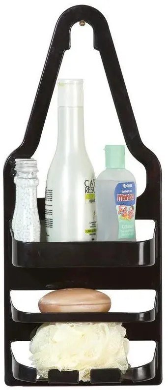 Porta Shampoo Roma Preto 1 Peça