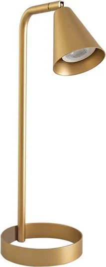 Luminaria De Mesa Aco Aluminio Dourado Dante