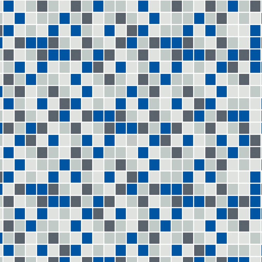 Papel de parede adesivo pastilha cinza e azul