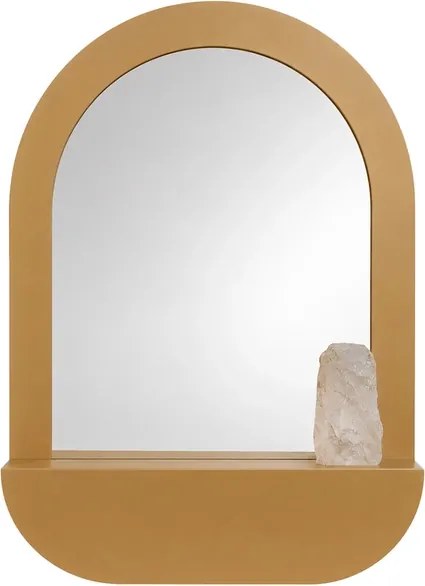 Espelho Led Quartzo E Metal Dourado 60w 3000k Rituais
