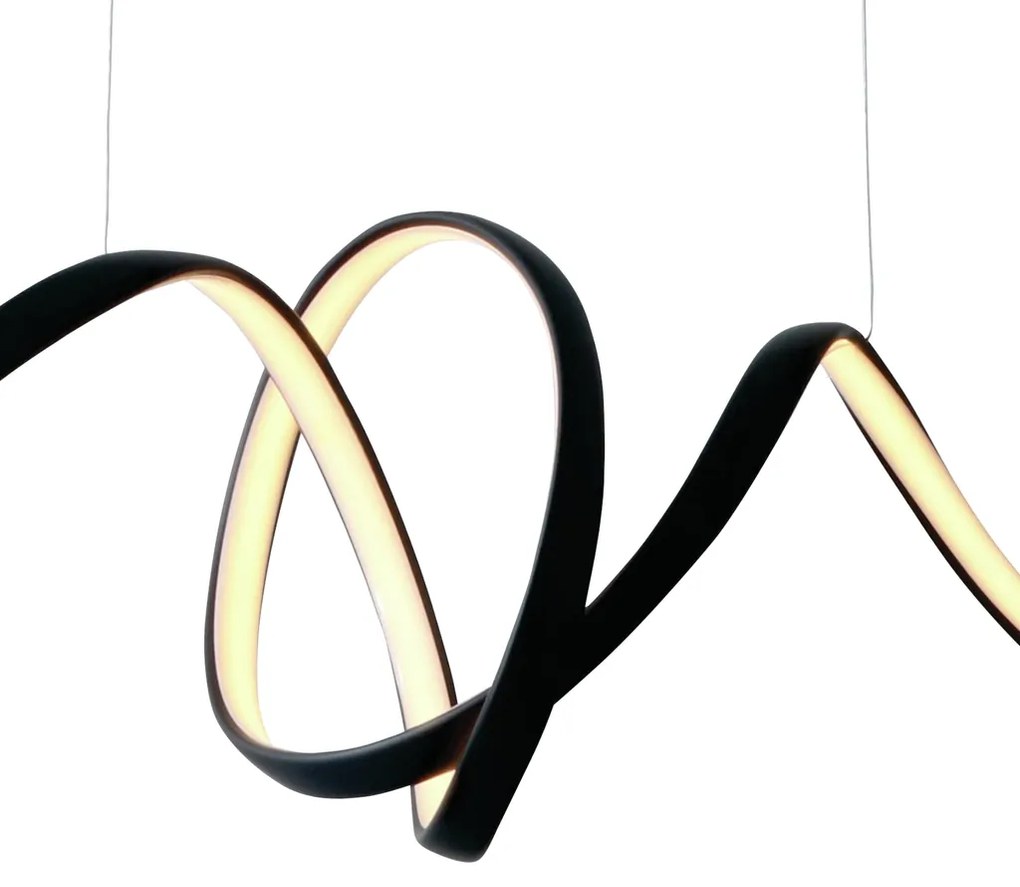 Pendente Lace 100X25Cm Led 36W 3000K Bivolt / Preto | Studioluce Pd142... (Preto)