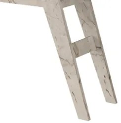 Aparador para Sala de Estar 136cm Pés Retrô Gil Z10 Calacata/Off White