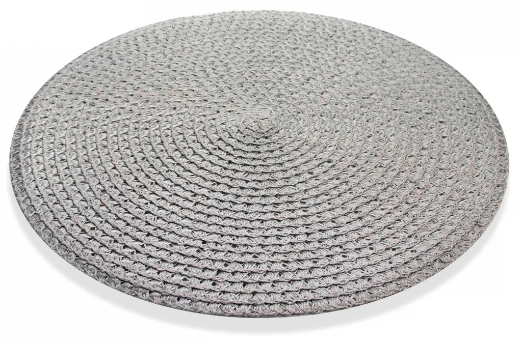 Jogo Americano Redondo de Plástico Cinza 38 cm - D'Rossi