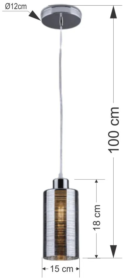Luminária Pendente Republica em Vidro e Aço Startec - Bivolt