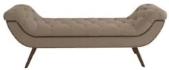 Puff Recamier Calçadeira 195cm Pés Palito Madeira Vêneto Z37 Corano Be