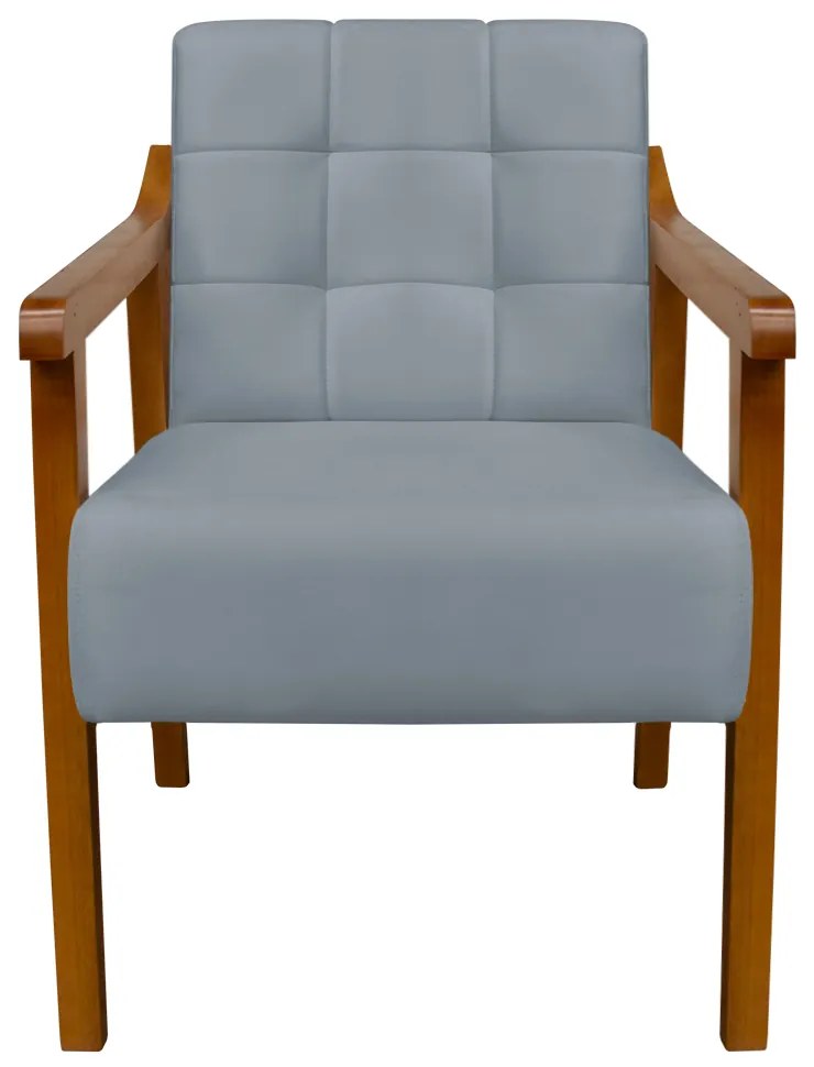 Poltrona Decorativa Vênus Veludo Cinza