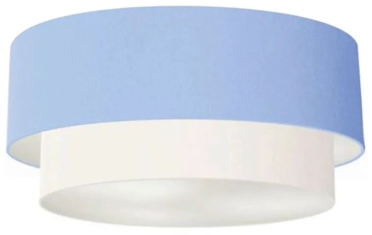 Plafon Para Quarto Cilíndrico SQ-3065 Cúpula Cor Azul Bebê Branco