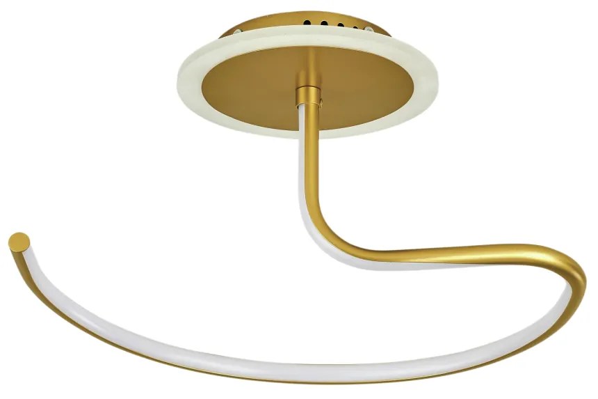 Plafon Fita Ø40X15Cm Led 25W 3000K Bivolt Champanhe - Usina Imports Ui... (Champanhe)