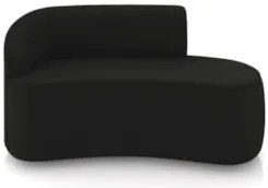Sofá 2 Lugares Para Sala 140cm Orgânico Wendi Suede Preto I01  - Mpoze