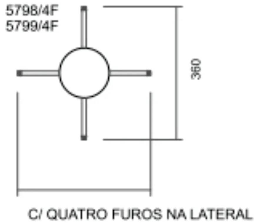 Arandela Galáxia 1Xpci Led 5W 220V Ø12X5Cm (C/ Quatro Furos Na Lateral... (MR-T - Marrom Texturizado)