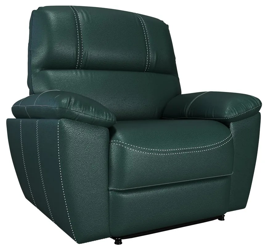 Poltrona do Papai Reclinável Elétrica Armênia Power Touch Couro Verde G40 - Gran Belo