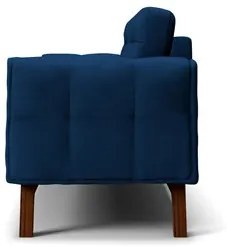 Sofá 150 cm 2 Lugares Sandero C-304 Veludo Azul Marinho - Domi