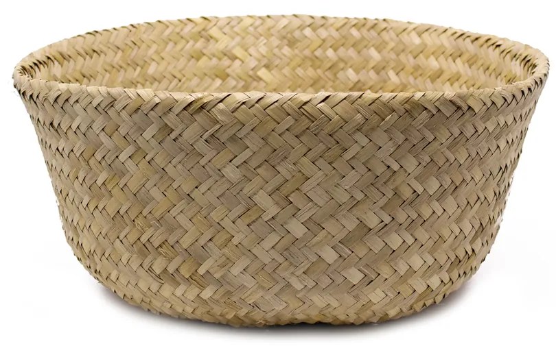Cesto de Fibra Natural Decorativa 2 Em 1 31x32x35 Cm - D'Rossi