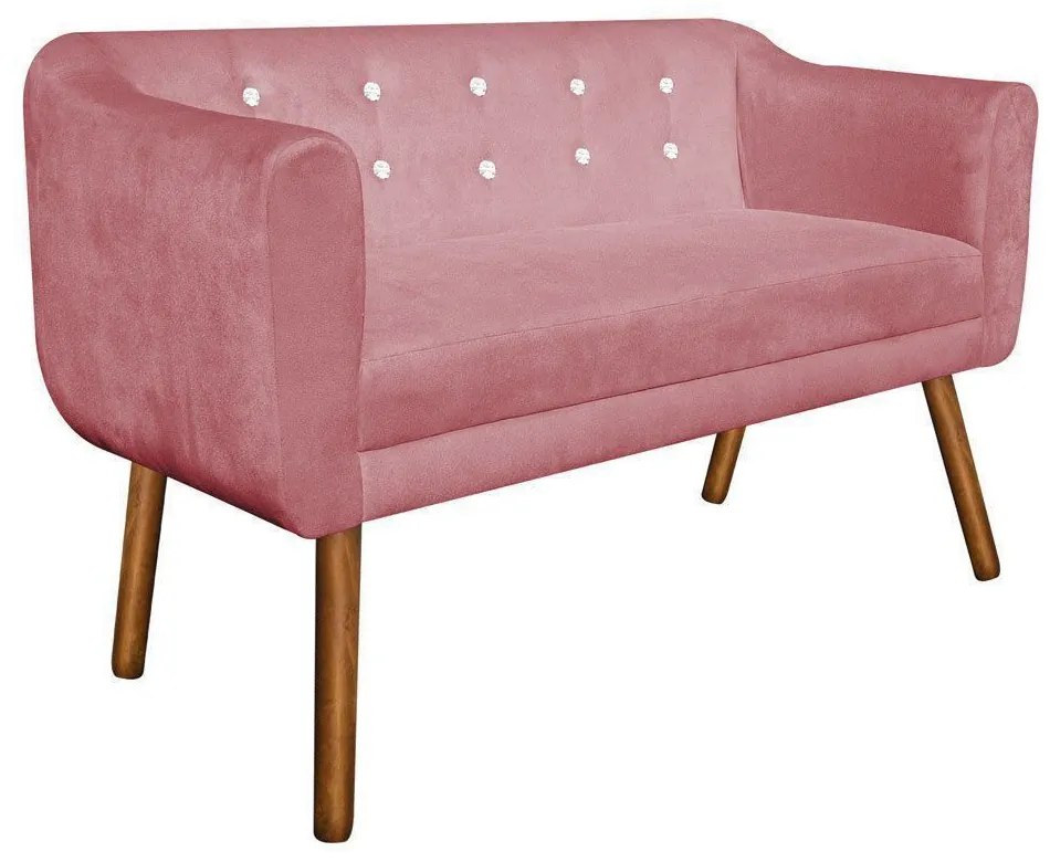 NAMORADEIRA JULIA 2 LUGARES SUEDE ROSE C