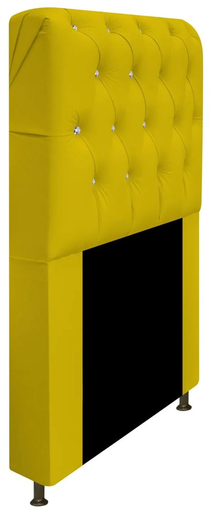 Cabeceira Solteiro Lady A05 c/ Strass 90 cm para Cama Box Corano - ADJ Decor