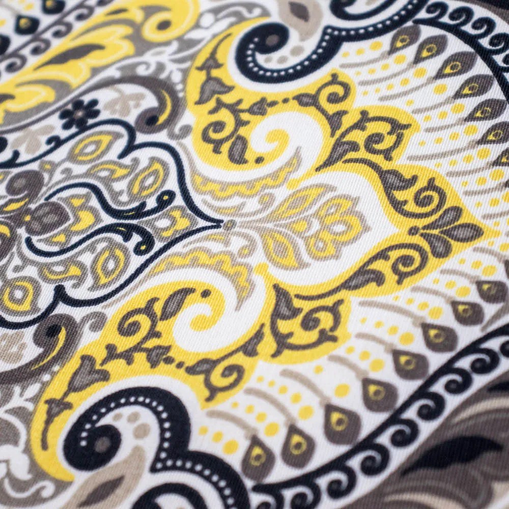 Tecido Belize Estampado Arabesco Amarelo D77 01 Metro - D'Rossi