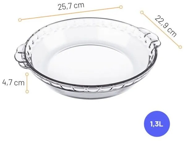 Forma de Vidro Temperado Filetada Marinex 1,3L