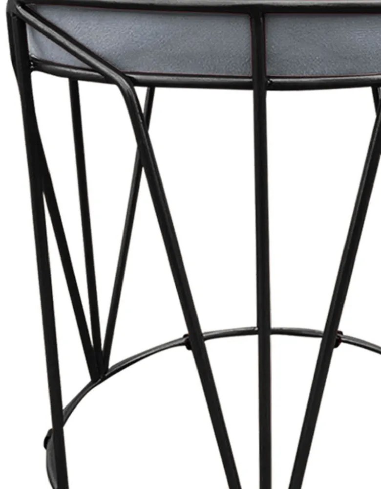 Puff Multiuso com Mesa Babu 2 em 1 Suede Base Preto D'Rossi - Cinza