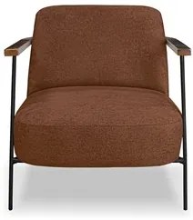 Poltrona para Sala Pés Metálicos Ellen S06 Boucle Terracota - Mpozenat