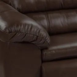 Sofá 2 Lugares Sala de Estar 155cm Veneza Couro Conhaque - Scala Deco