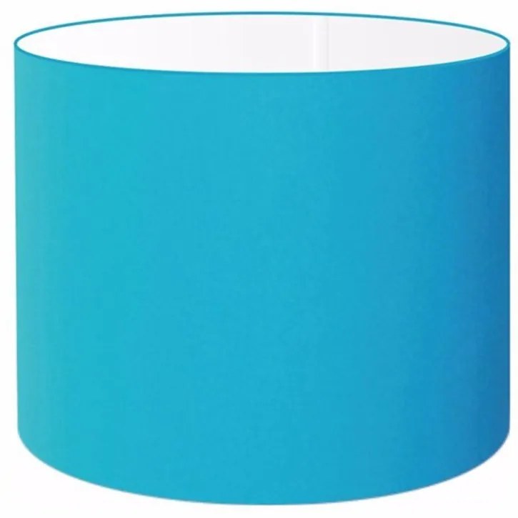 Cúpula abajur cilíndrica cp-8022 Ø45x30cm azul turquesa