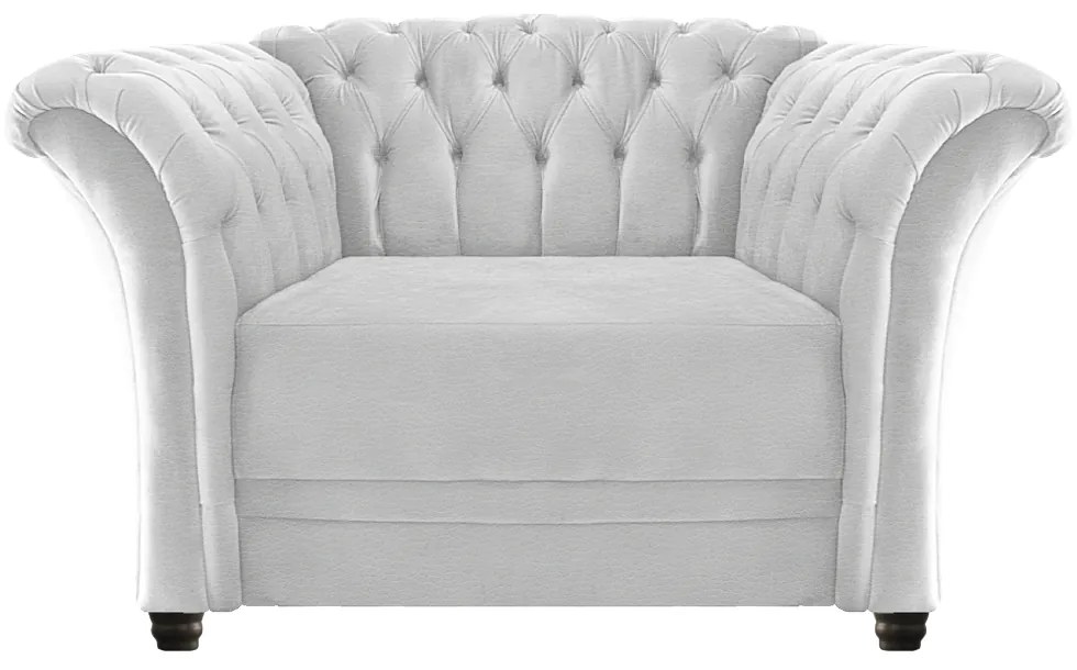 Poltrona Decorativa Chesterfield Sofia Corano Branco - ADJ Decor