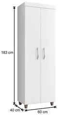 Kit 2 Armários Multiuso Rafaela 2 Portas Branco - Nathy Móveis