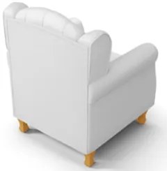 Kit 02 Poltronas de Amamentação Pés Madeira Lucy Z39 Sintético Branco