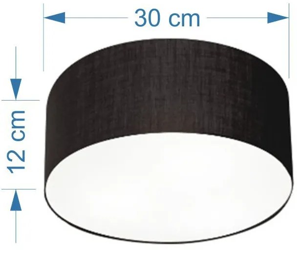 Plafon Para Banheiro Cilíndrico SB-3010 Cúpula Cor Preto