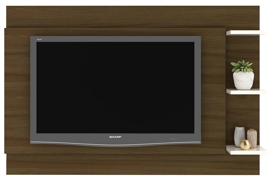 Painel Home para TV até 65 Sala de Estar PL3002 Capuccino/Off White G69 - Gran Belo