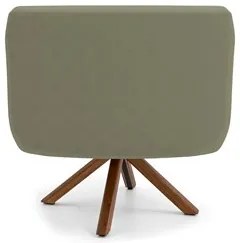 Poltrona Decorativa Giratória Base Giromad Madeira Jade C-19 Corano Be