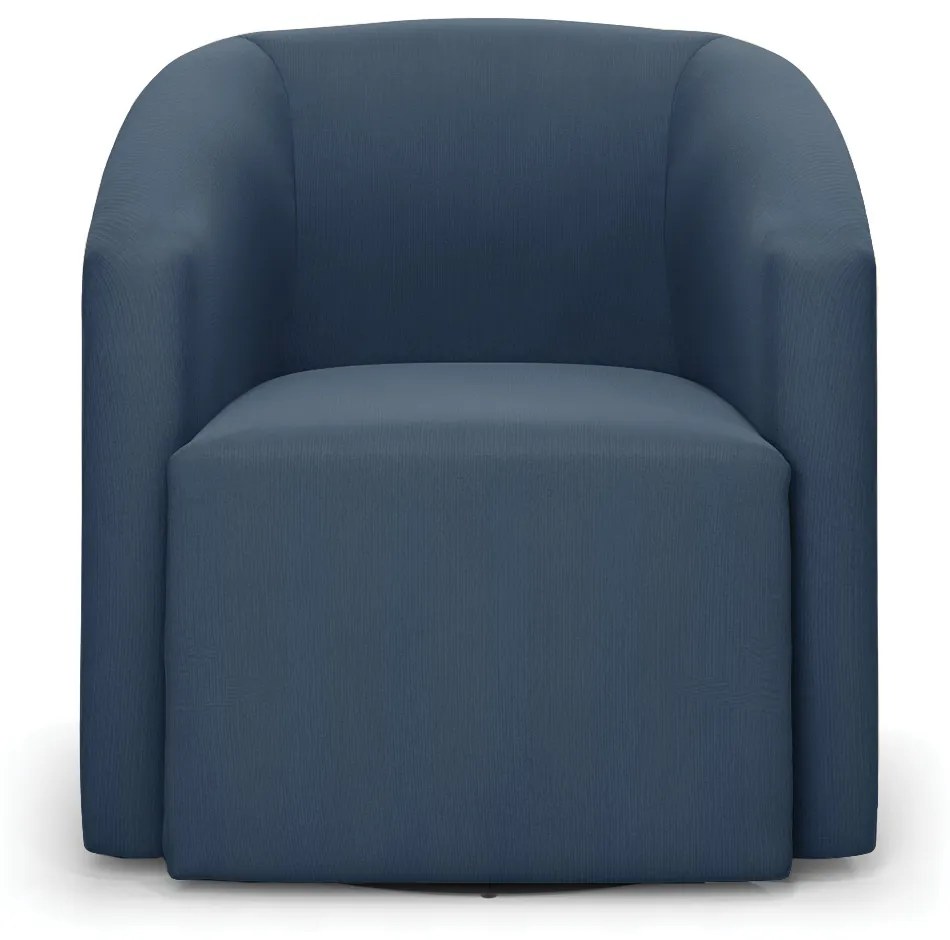 Poltrona Decorativa Base Giratória Kit 2 Stella Max Suede D03 - D'Rossi - Azul Marinho