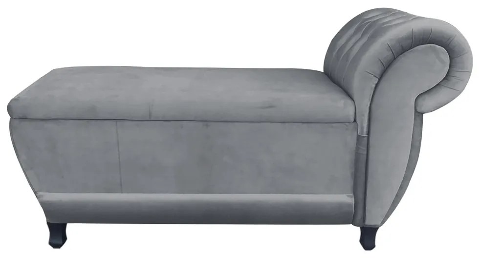 Recamier Goya Veludo M11- D'Rossi - Cinza
