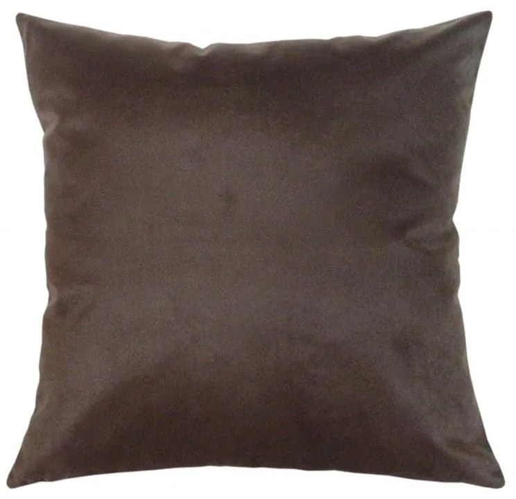 Capa de Almofada Lisa Sigma em Suede em Vários Tamanhos - Marrom - 60x60cm
