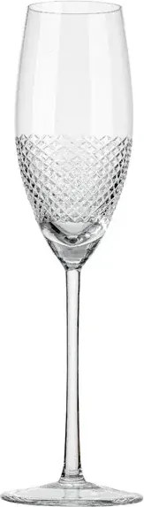 Taça de Cristal Lapidada P/ Champagne 205 ml - Incolor  Incolor