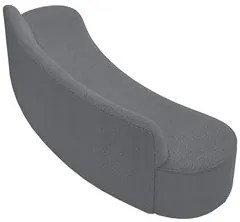 Sofá 3 Lugares para Sala de Estar Living 210cm Koane D06 Bouclê Cinza