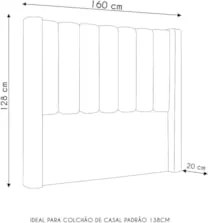 Cabeceira Casal Cama Box 140cm Claire Z04 Veludo Grafite - Mpozenato