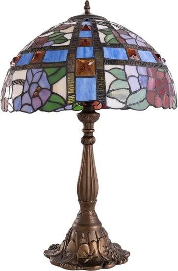 Abajur Vidro Metal Bronze Multicores 61X41cm Vitra