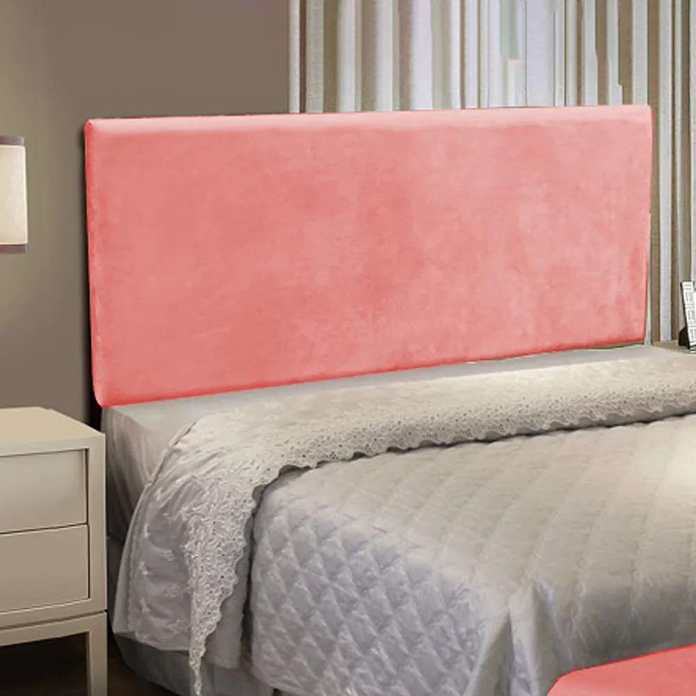Cabeceira Casal Queen Cama Box 160cm Painel Clean Suede M11 - D'Rossi - Rose