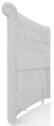 Cabeceira Cama Box Solteiro 90cm Dust Z37 Linho Cinza Claro - Mpozenat