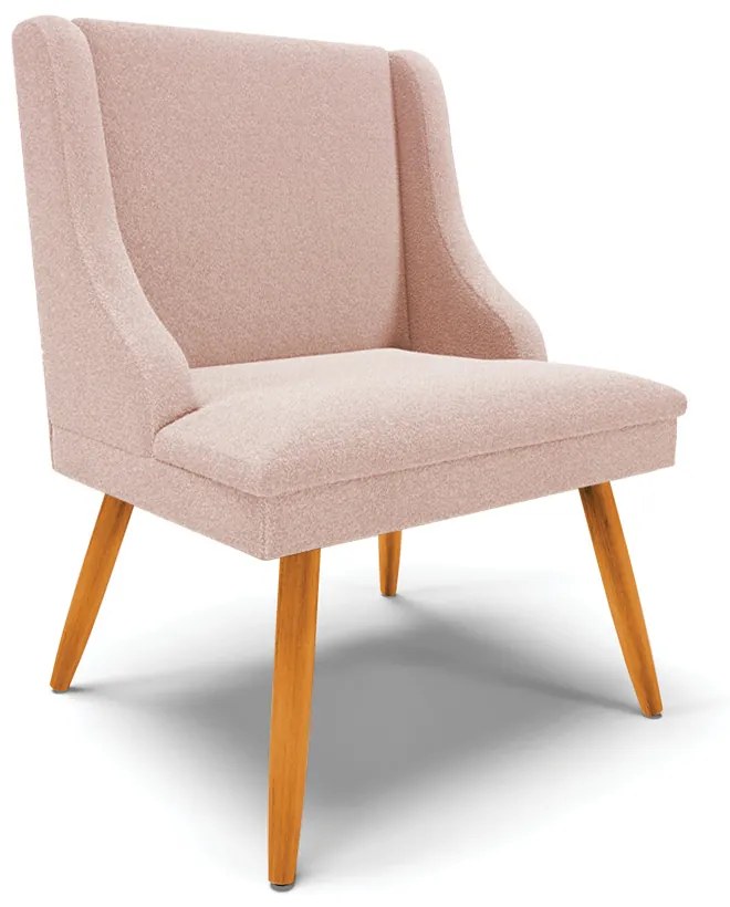 Cadeira Sala de Jantar Pé Palito Castanho Liz Bouclê D03 - D'Rossi - Rose