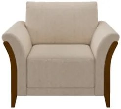 Kit 2 Poltronas Decorativas Sala de Estar 102cm Pés Madeira Roya Z32 L