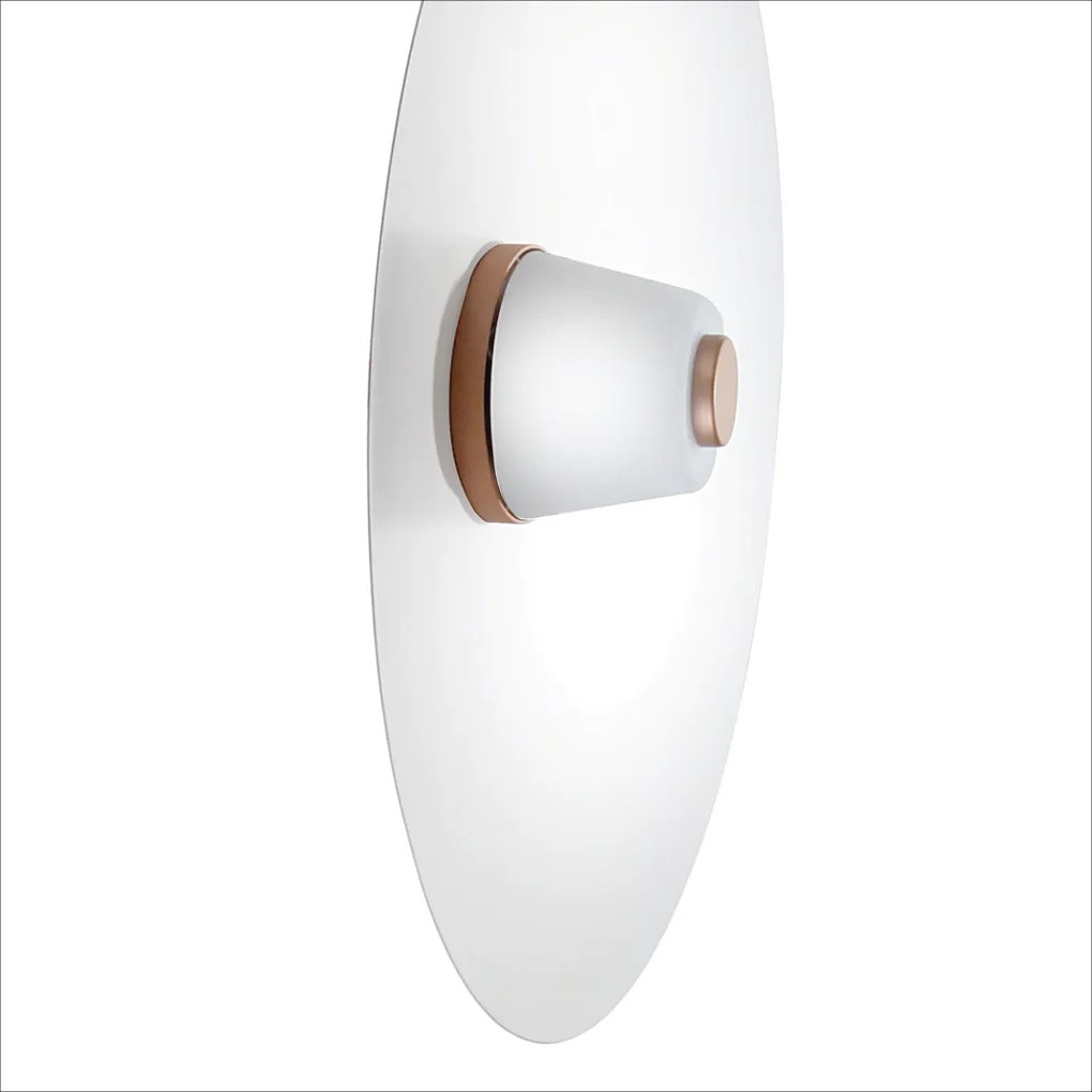 Arandela Eclisse Ø50X12Cm Metal Alumínio E Vidro 01Xled 9W 2700K - Old... (DOURADO FOSCO / DOURADO BRILHO)