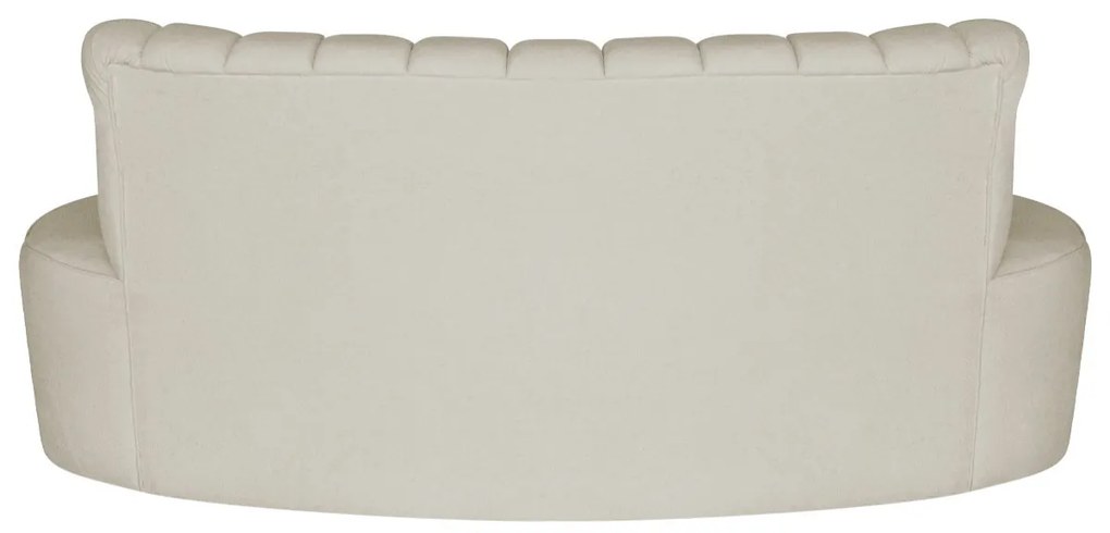 Sofá Curvo 2 Lugares Organico Sala Recepção Escritório Valência 140cm Bouclé