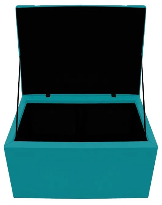 Calçadeira Copenhague 100 cm Solteiro Suede Azul Turquesa - ADJ Decor