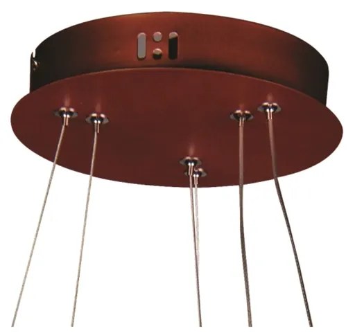Pendente Montreal Aro Ø50X2Cm / Ø30X2Cm Led 40W 3000K Bivolt / 02 Anel... (Cobre)